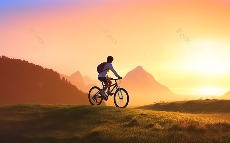 黄色夕阳下踦车的男人摄影图,高清,摄影图,摄影图片,图片大全,摄影图免费下载